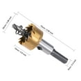 thumbnail image 3 of Uxcell 25mm HSS Hole Saw Drill Bit Titanium Plated for Stainless Steel Alloy Wood, 3 of 5