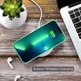 thumbnail image 6 of TPU Wallet iPhone 13 Case, Card Holder Camera Protection Cover + Screen Protector, Push-able Card Slot Case Compatible with iPhone 13 Phone Case Girls Women -Green, 6 of 13