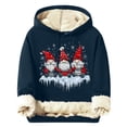 thumbnail image 2 of Sudadera con capucha para hombre, informal, a la moda, con estampado navideño, de manga larga y bolsillo, de poliéster, 2 of 5