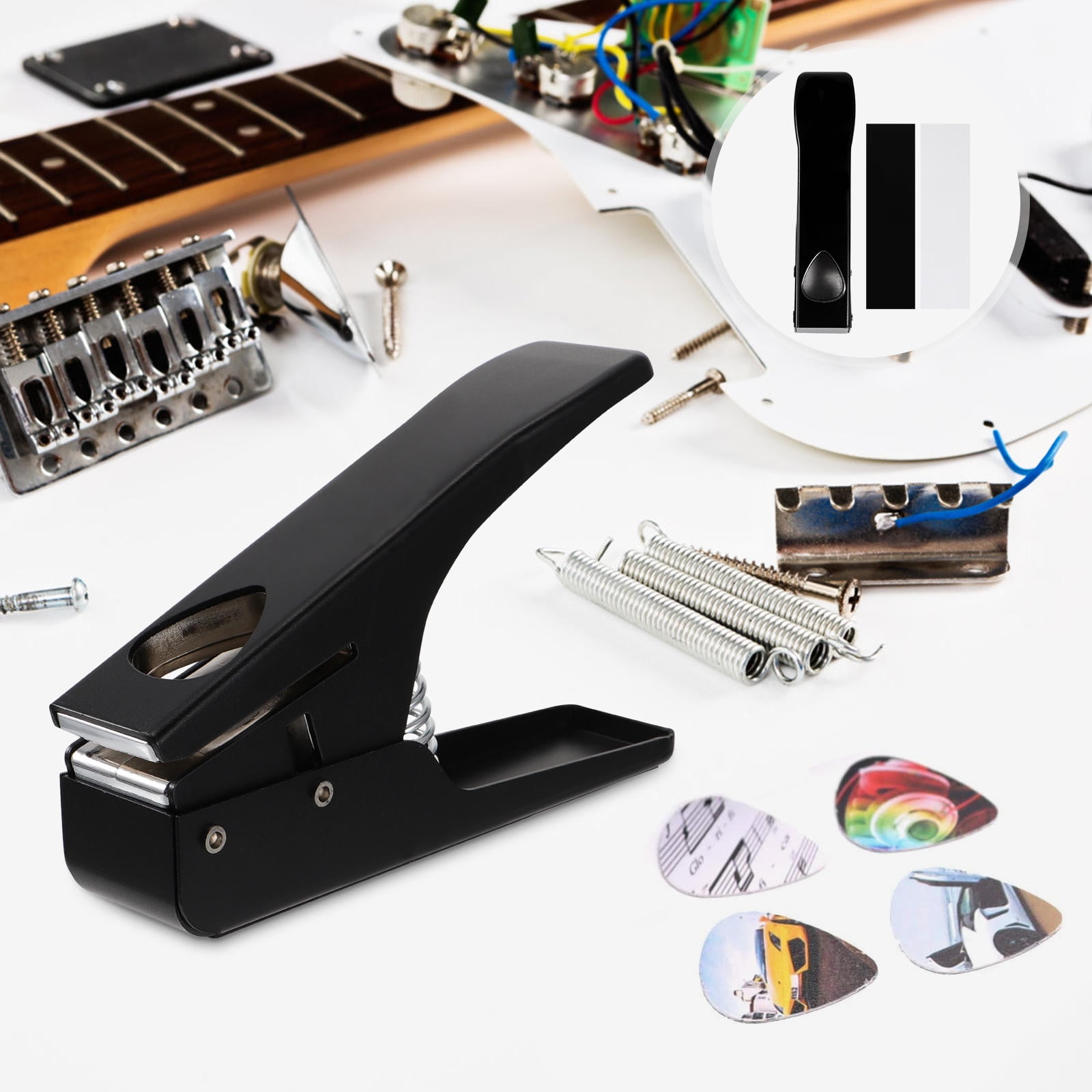 OUNONA 2pcs Guitar Cutter Punch DIY Ukulele Making Tool Portable Iron Hole Punch