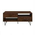 thumbnail image 4 of 42" 2-Drawer Wood Coffee Table with Hairpin Legs - Dark Walnut/ Black, 4 of 6