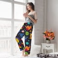 thumbnail image 4 of Uemuo Dinosaurs in Space Pattern Women's Wide Leg Palazzo Lounge Pants with Pockets Light Weight Loose Comfy Casual Pajama Pants-, 4 of 9