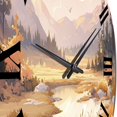 thumbnail image 5 of Designart "Summit Serenity High Altitude Peace" Landscapes Oversized Wall Clock, 5 of 5