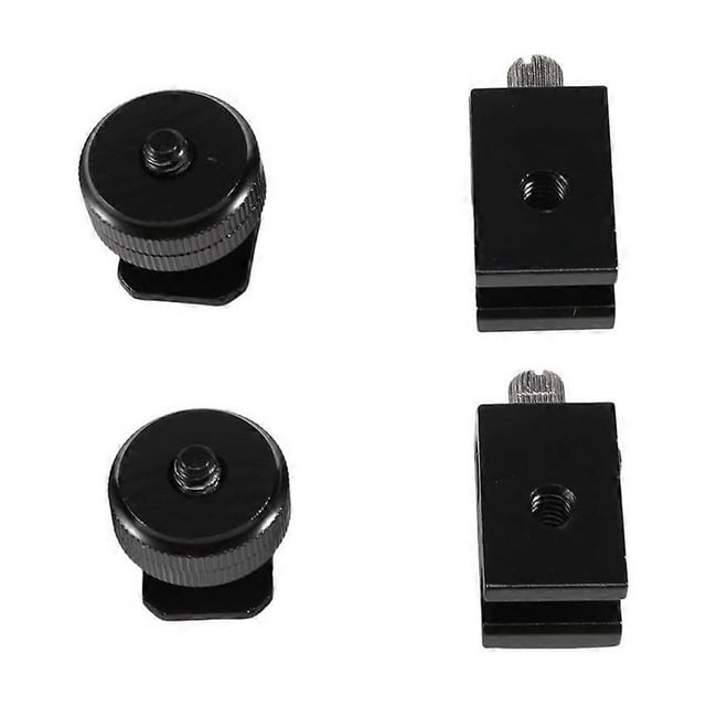 4 Pack Camera Combo Pack Hot Shoe Mount Adapter Cold Shoe Mount Adapter 1/4 Inch Hot Shoe Flash Shoe