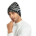 thumbnail image 3 of joogoo Zebra Pattern Beanie Hats Men Women Cuffed Skull Cap Winter Warm Knit Thick Beanies, 3 of 7