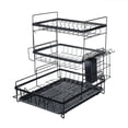 thumbnail image 1 of 3-tier Multifunctional Bowl Storage Rack Plate Rack Draining Board Dishhanger Dish Rack Draining Rack Tableware Cup Bowl Holder Chopsticks Rack Cutting Board, 1 of 8