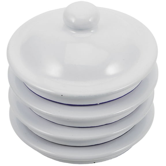 IDEANATEGRATE Cup Covers 4Pcs Enamel Teapot Top Lids For Mugs And Teacups In Restaurants