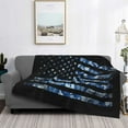 thumbnail image 2 of Gaeub Navy Camouflage American Flag Printed Flannel Throw Blanket,Plush Throw,Fuzzy Bed Blanket for Bedding Sofa and Travel,Decorative Blanket-40"x30", 2 of 6