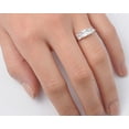 thumbnail image 4 of CHOOSE YOUR COLOR Women's Triple White CZ Ring .925 Sterling Silver Band Jewelry Female Size 9, 4 of 4