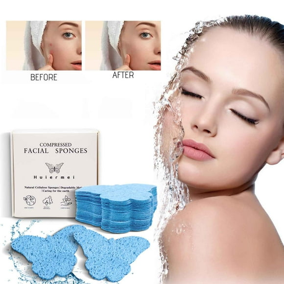 YFYDS 30PC Butterfly Shaped Strawberry Pads, Exfoliating Facial Sponges for Cleansing and Skin Care, Strawberry Scented Pads for Makeup Removal and Skin Exfoliation Clearance Sales Today Deals Prime