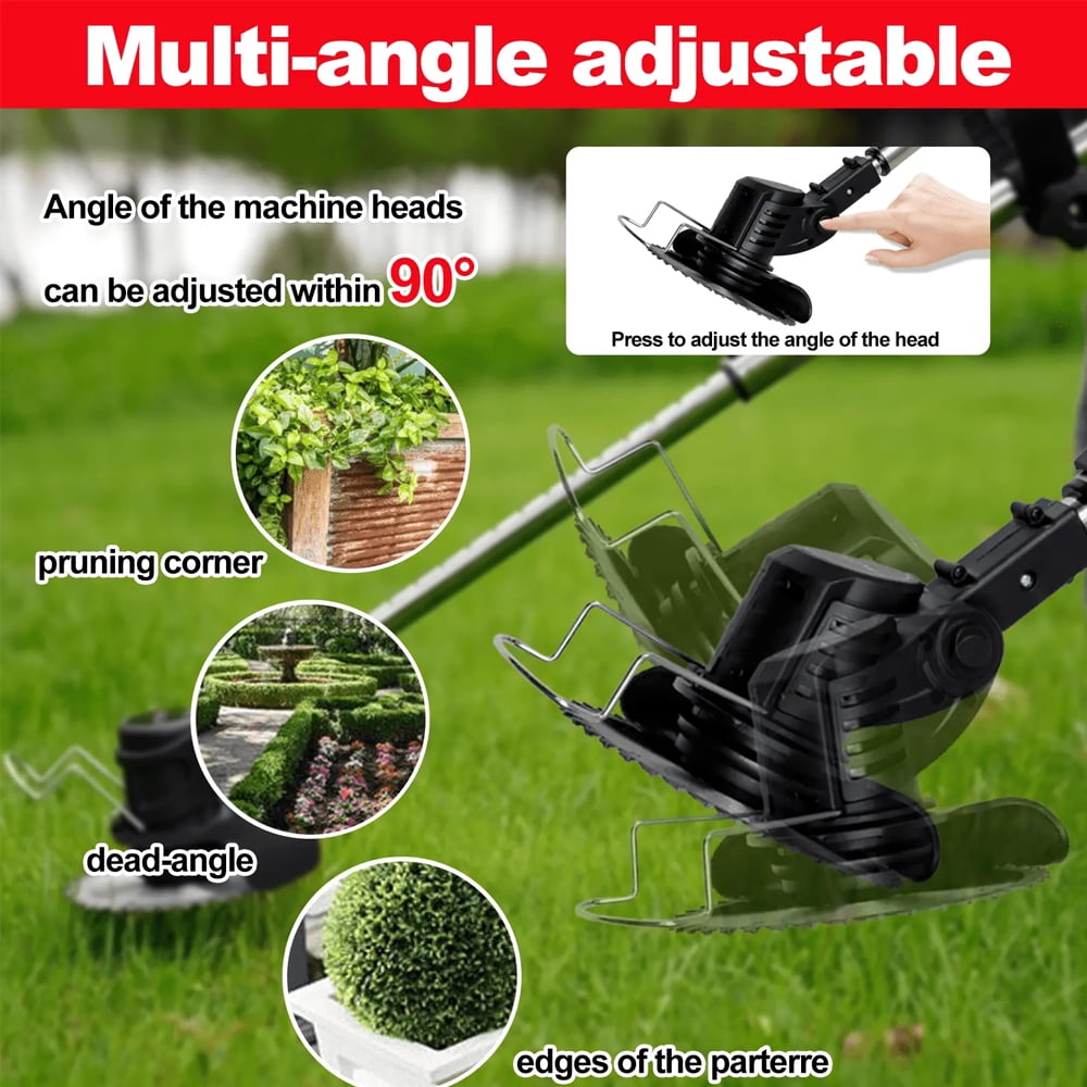 Paddsun Cordless Weed Wacker, 21V Lawn Mower with 2000mAh Battery