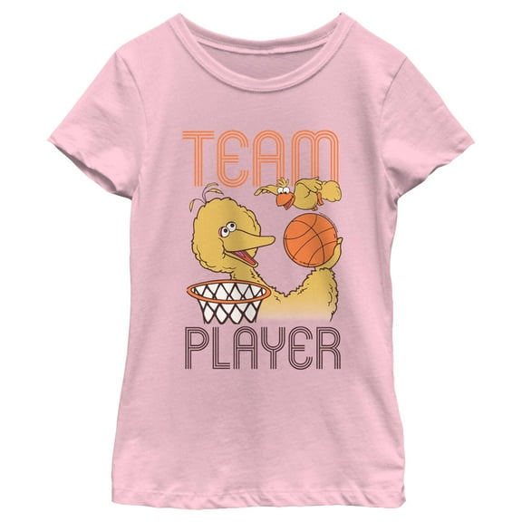 Girl's Sesame Street Big Bird Team Player Graphic T-Shirt