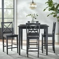 thumbnail image 6 of Virginia Cross-Back Counter Stools 24", Set of 2, Black, 6 of 6