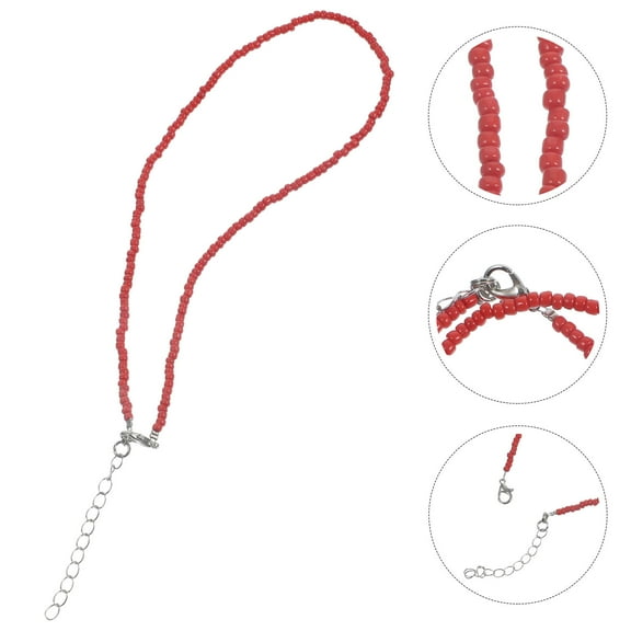 NICEXMAS Creative Necklaces Red Single-Layer 1Set