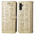 thumbnail image 1 of Funda Cartera FOXDOCK para Samsung Galaxy A24 4G , Flip PU con Relieve de Gatos y Perros, Tarjetero y Soporte, 1 of 6