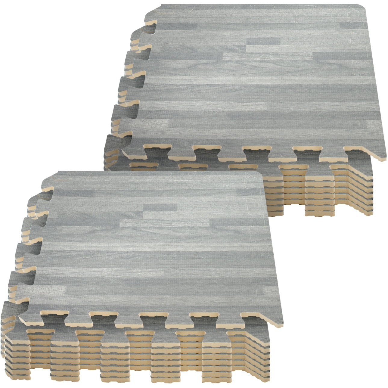 Sorbus 16pc 12" x 12" Gray Foam Interlocking Floor Mats- 16 Square Feet