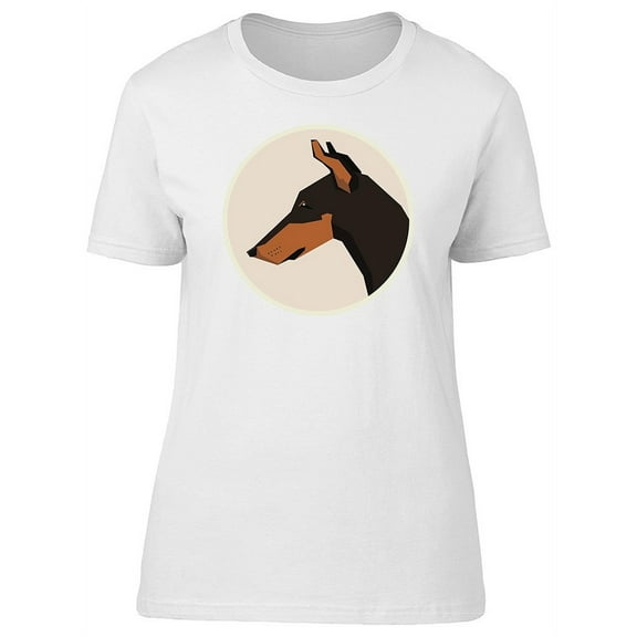 Beautiful Doberman Dog Portrait T-Shirt Women -Image by Shutterstock, Female Small