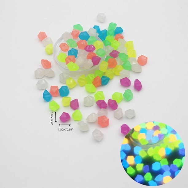 50 piedras luminosas de noche con forma de trozo de hielo para decoración de acuario