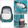 thumbnail image 4 of Boston Terrier and Nautical Blue Pattern 17" School Backpacks for Teens,Waterproof Oxford Fabric,S-Shape Padded Straps for School,Travel,Hiking,Camping, 4 of 6