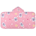 thumbnail image 5 of Yayeee Kids Hooded Towel with Hand Pockets Beach Soft Absorbent Bath Wrap 50 x 23.5 inch, Love Connection, 5 of 5