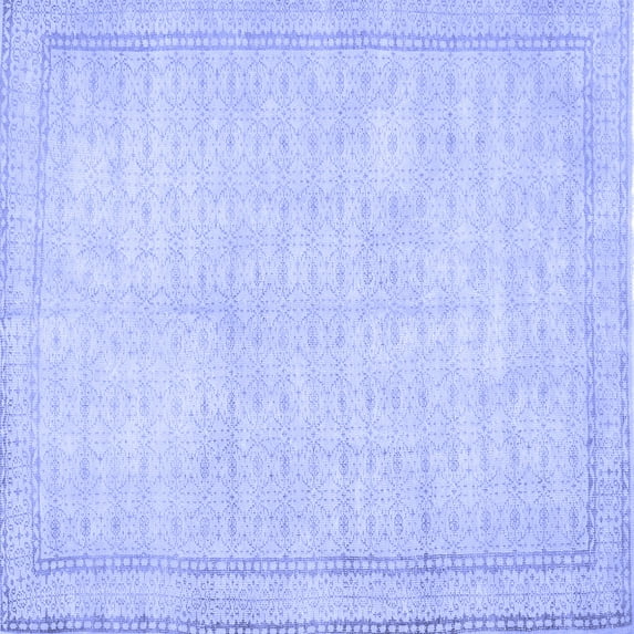Ahgly Company Indoor Square Persian Blue Traditional Area Rugs, 6' Square