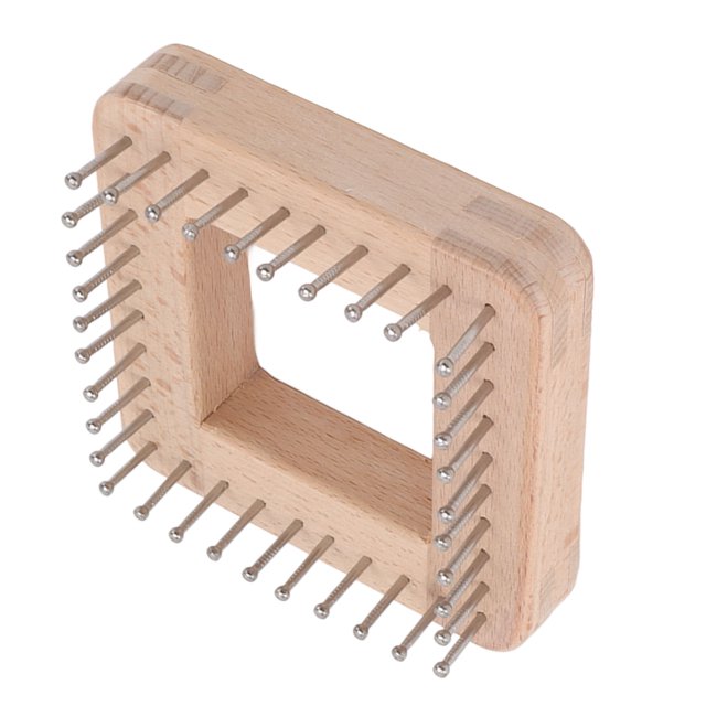 Handcrafted Wooden Blocking Mini Knitting Board, Wooden Knitting Board Board, Knitting Looms Wooden Square DIY Weaving Tool for Making Mats, Scarves, Hats, Headbands, Shawls