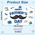 thumbnail image 2 of Happy Father Day Backdrop Party Decorations Blue Father’s Days Background Sign Fathers Welcome Hanging Photo Banner for Photography Indoor Outdoor I Love Dad Decor Favor Supplies 6 x 3.6ft, 2 of 7