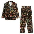 thumbnail image 3 of Suhoaziia Aesthetic Butterfly Mushroom Pajamas for Women Long Set Long Sleeve Sleepwear Pj Lounge Sets Size 4XL Fashion Skin Friendly Sleepshirts Sweatshirt Button Down Spring/Fall Clothing, 3 of 6