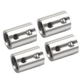 thumbnail image 1 of Unique Bargains M10 M4 Thread Sleeve Stud Pipe Connector Round Coupling Nut Silver Tone 4 Pack, 1 of 5