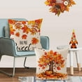 thumbnail image 3 of Fall Throw Pillow Covers 18x18 Set of 4 Thanksgiving Pumpkin Pillow Covers Orange Plaid Autumn Pillow Case Maple Leaves Cushion Covers Outdoor Sofa Couch Home Decorations 18 Inch, 3 of 5