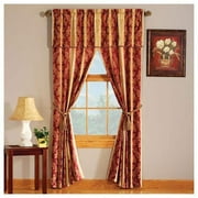 Osaka 5 piece Window Set, Burgundy