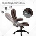 thumbnail image 5 of Vinsetto 6 Point Vibration Massage Office Chair with Heat, High Back Executive Office Chair with Padded Armrests, Microfiber Reclining Computer Chair, Coffee, 5 of 9