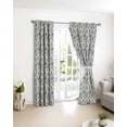 thumbnail image 3 of Black Botanical Blackout Curtains for Bedroom/Living Room, Thermal Insulated Kitchen Curtains, Watercolor Rustic Tree Abstract Grommet Darkening Window Treatment Drapes 52"x84"x2, 3 of 8