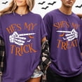 thumbnail image 3 of PAVIG He's My Trick She's My Treat Halloween Couple Matching Skeleton Tee, 3 of 7