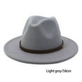 thumbnail image 4 of Sombrero Sonducket con hebilla de cinturón Vestido sólido grande Gorros de ala ancha elegantes de lana, 4 of 6
