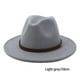 thumbnail image 4 of Sombrero Sonducket con hebilla de cinturón Vestido sólido grande Gorros de ala ancha elegantes de lana, 4 of 6