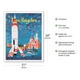 thumbnail image 2 of Los Angeles California - Disneyland Moonliner Rocketship - Vintage Travel Poster by David Klein c.1955 - Fine Art Matte Paper Print (Unframed) 11x14in, 2 of 4