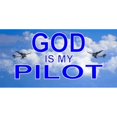 thumbnail image 1 of Dieu Est Mon Pilote Photo License Plaque, 1 of 1