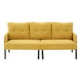 thumbnail image 5 of Jopath Oversized Loveseat, Double-Seater Sofa Cozy Bedroom Sofa with Metal Legs and Side Pockets for Living Room Bedroom Dorm Apartment Mustard Yellow, 5 of 7