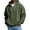 Army Green, variant on Quarter Zip Hoodie Mens Waffle Knit Drawstring Hooded Sweatshirt Plain Pullover with Pocket Long Sleeve Fall Tops (XL, Gray)