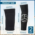thumbnail image 3 of 1 Set Volleyball Knee Pad and Arm Sleeve Volleyball Accessories Stuff Forearm Elbow Sleeve Wrist Guard with Protection Pad and Thumb Hole for Women Men Adult(Classic), 3 of 5