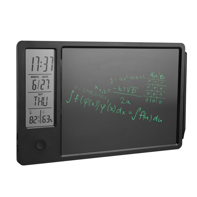 LCD Writing Tablet, 10 Inch Rechargeable Electronic Doodle Board, Digital Clock Calendar, Office Business Home With Foldable Stand, Alarm Clock Reminder, For All Ages