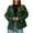 Green, variant on SwiftWear Womens Cropped Trench Coat Oversized Double Breasted Lapel Stand Collar Long Sleeve Short Jacket Fashion Outerwear, Khaki