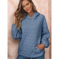 thumbnail image 5 of Women'S Hoodie Sweatshirt Cute Long Sleeve Top Loose Pullover with Pockets Sea Blue XXL, 5 of 6