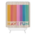 thumbnail image 2 of Society6 Showmemars Vintage Rainbow Have Fun Shower Curtain 71" x 74", 2 of 3