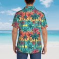thumbnail image 6 of Haiem Hawaii Palms Printed Hawaiian Shirt for Men - Men’s Casual Beach Summer Shirts - Stretch Fabric with Modern Fit-XX-Large, 6 of 9