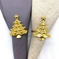 thumbnail image 3 of Christmas Napkin Rings Set of 6, Gold/Silver Xmas Tree Snowflake Elk Napkin Holder Rings for Christmas Wedding Holiday Dinner Table Decoration, 3 of 4
