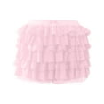 thumbnail image 4 of MIXUE Skirts For Women Summer Solid Color Ruffle Lace Elastic Waist Bow Front Micro Mini Skirt Activewear,Pink,M, 4 of 4