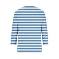 thumbnail image 5 of hxobax Striped Tunic Tops for Womens 3/4 Sleeve V Neck Button Down Shirts Basic Tee Pullover Blouse, 5 of 5