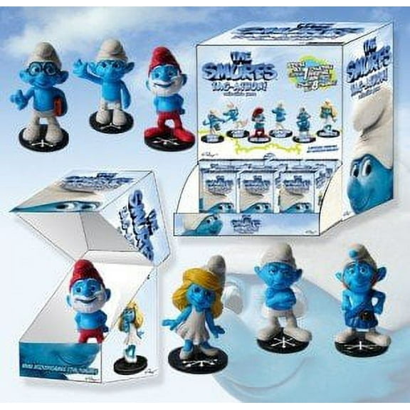 1 Random Figure Smurfs AThon Vanity Smurf Collectible Action Figure